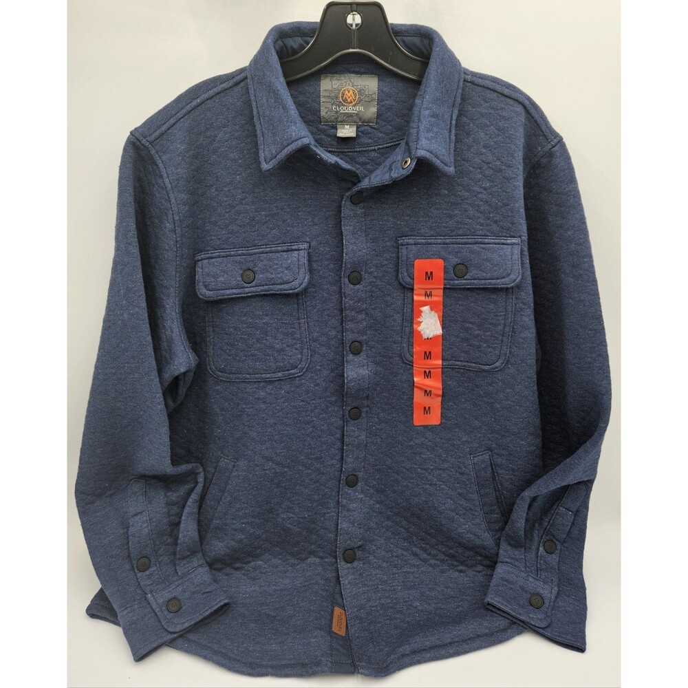New Cloudveil Medium Quilted Snap-button Shirt/Jacket with Pockets - Retail $200
